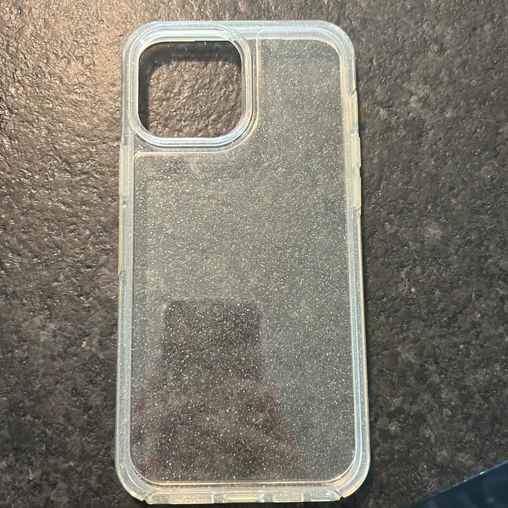 Clear, Glittery, Ottor Box case for IPhone 13 Pro Max